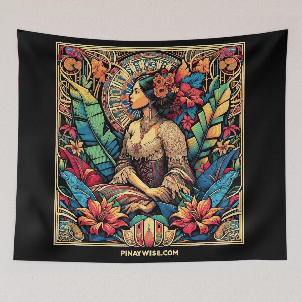 Artikelvorschau, Pinay Wise „Filipina in Blumen M1“ | Philippinen | Philippinisch | Pinoy | Pinay | Tagalog | Retro entworfen und verkauft von PinayWise.