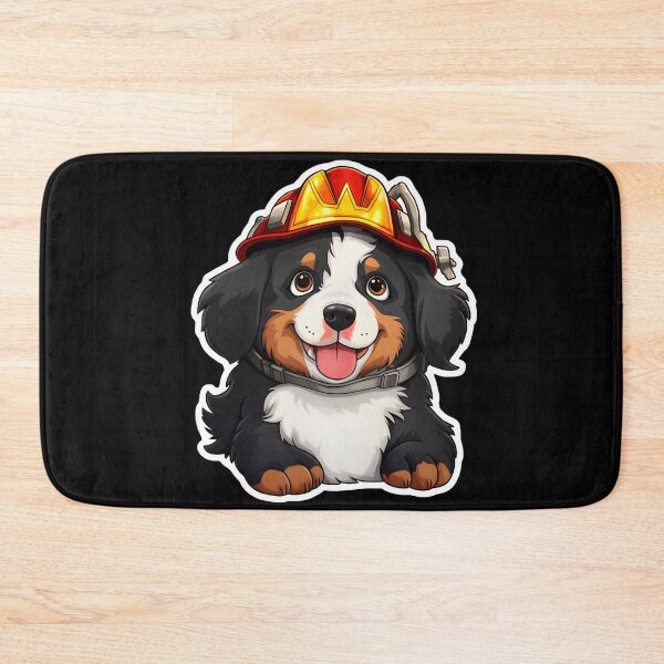 Item preview, Firefighter Bernese Mountain Dog designed and sold by CUTEDOGGIEZ.