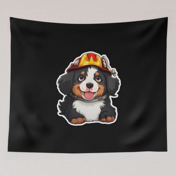 Item preview, Firefighter Bernese Mountain Dog designed and sold by CUTEDOGGIEZ.