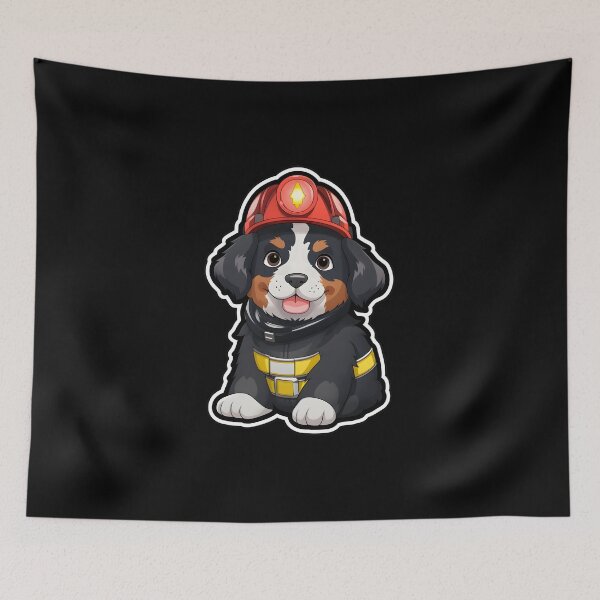 Item preview, Firefighter Berner Puppy designed and sold by CUTEDOGGIEZ.