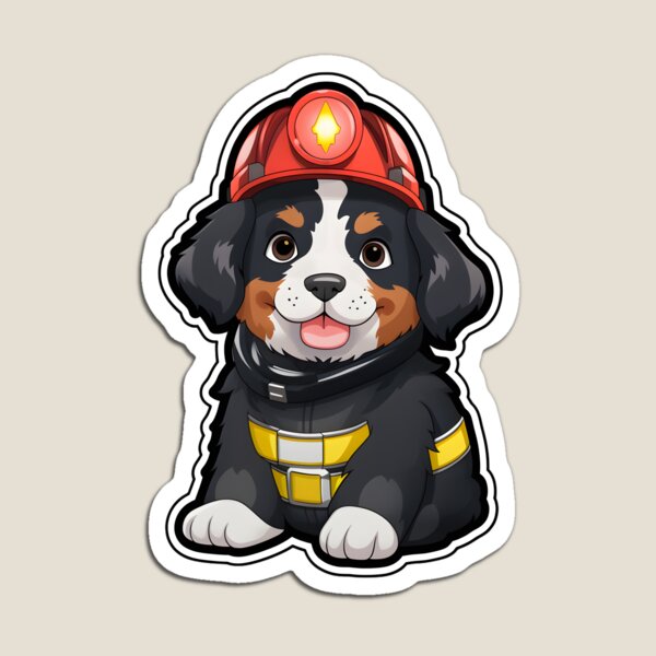 Item preview, Firefighter Berner Puppy designed and sold by CUTEDOGGIEZ.