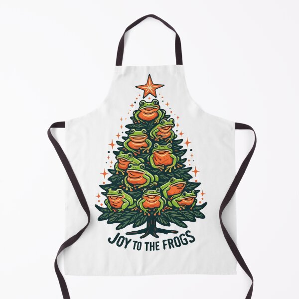 Item preview, Festive Amphibians: Frogs on a Xmas Tree Singing, Joy to the frogs designed and sold by EmeraldeaArt.