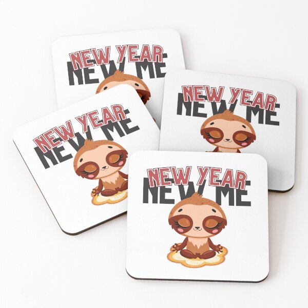 Item preview, Sloth Yoga Meditation - New Year New Me - Tshirt designed and sold by YeniDesignArt.