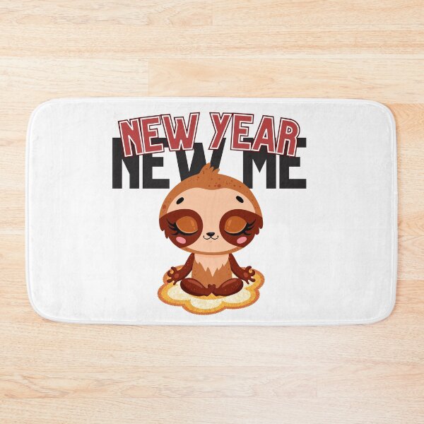 Item preview, Sloth Yoga Meditation - New Year New Me - Tshirt designed and sold by YeniDesignArt.