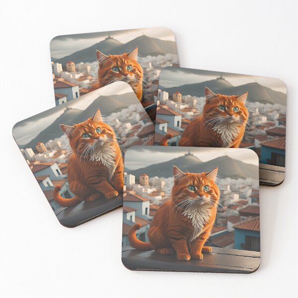 Item preview, Red Cat in the city designed and sold by TatiRibeiro.
