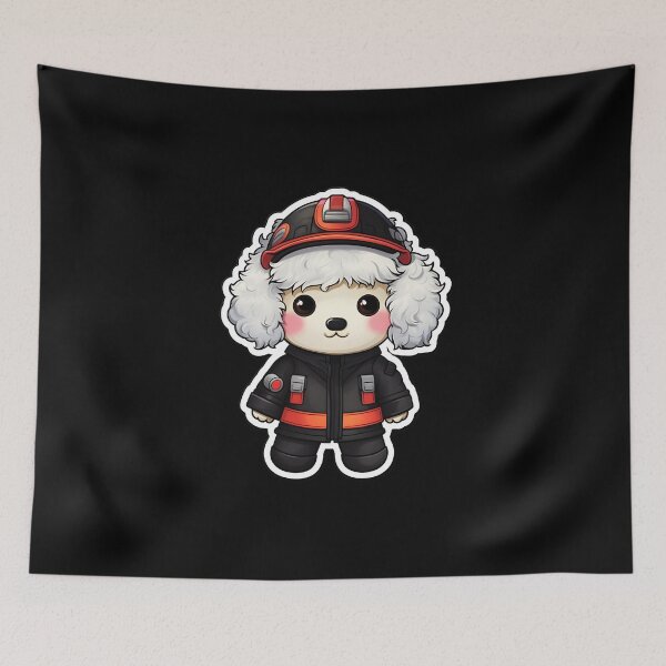 Item preview, Firefighter Bichon Frise designed and sold by CUTEDOGGIEZ.
