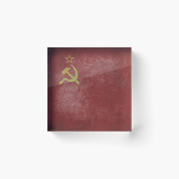 Item preview, Distressed, Old, Faded & Worn Flag of the former Soviet Union / USSR (Красное Знамя) designed and sold by STUDIO-72.