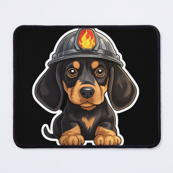 Artikelvorschau, Feuerwehrmann Black and Tan Coonhound entworfen und verkauft von CUTEDOGGIEZ.