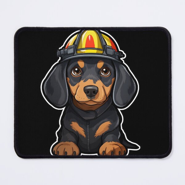 Item preview, Firefighter Coonhound Puppy designed and sold by CUTEDOGGIEZ.