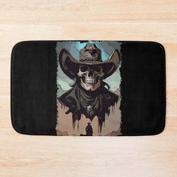 Item preview, Grunge VIntage Style Wild West Cowboy Skull Sheriff Illustration designed and sold by Naumovski.