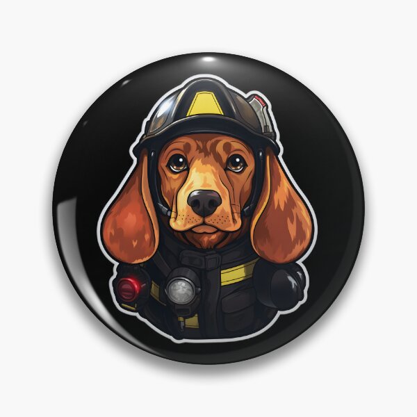 Item preview, Firefighter St. Hubert Hound Puppy designed and sold by CUTEDOGGIEZ.
