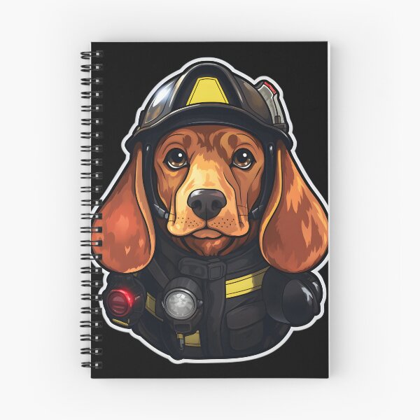 Item preview, Firefighter St. Hubert Hound Puppy designed and sold by CUTEDOGGIEZ.