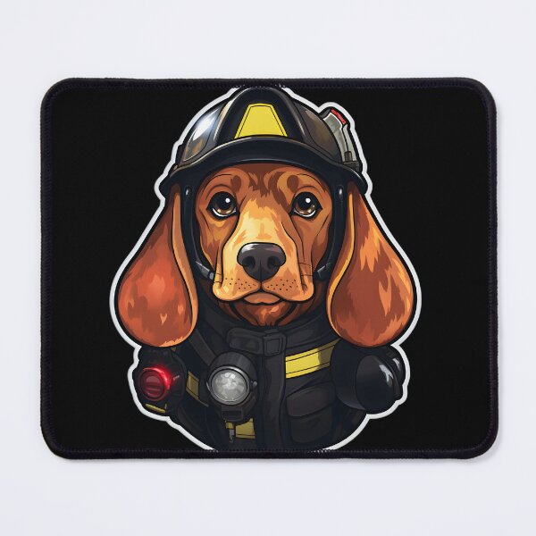 Item preview, Firefighter St. Hubert Hound Puppy designed and sold by CUTEDOGGIEZ.