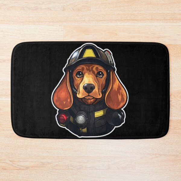 Item preview, Firefighter St. Hubert Hound Puppy designed and sold by CUTEDOGGIEZ.