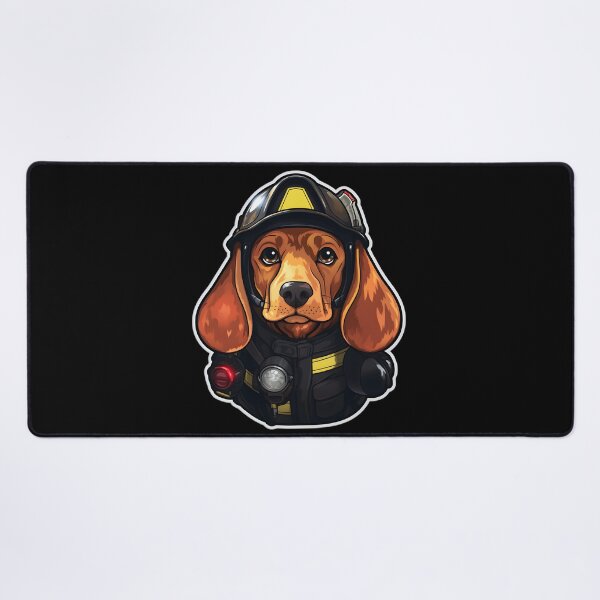 Item preview, Firefighter St. Hubert Hound Puppy designed and sold by CUTEDOGGIEZ.