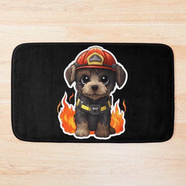 Item preview, Firefighter Border Terrier designed and sold by CUTEDOGGIEZ.