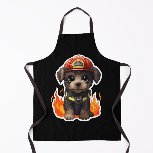 Item preview, Firefighter Border Terrier designed and sold by CUTEDOGGIEZ.
