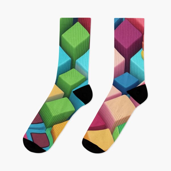 Item preview, Colorful cubes pattern designed and sold by jsebouvi.