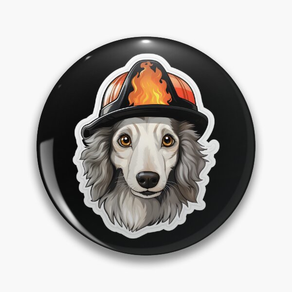 Item preview, Firefighter Borzoi designed and sold by CUTEDOGGIEZ.