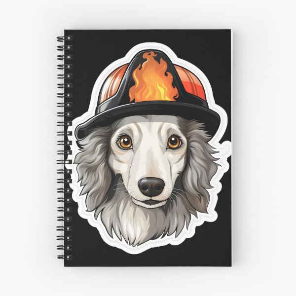 Item preview, Firefighter Borzoi designed and sold by CUTEDOGGIEZ.