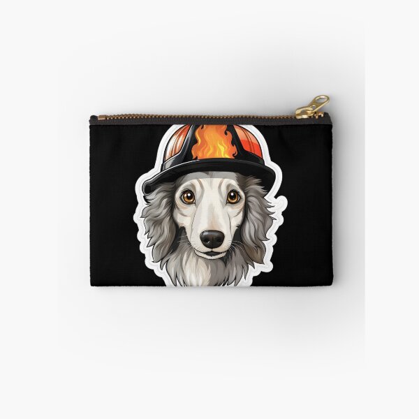 Item preview, Firefighter Borzoi designed and sold by CUTEDOGGIEZ.