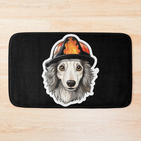 Item preview, Firefighter Borzoi designed and sold by CUTEDOGGIEZ.
