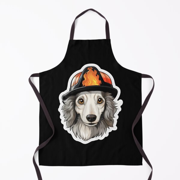 Item preview, Firefighter Borzoi designed and sold by CUTEDOGGIEZ.