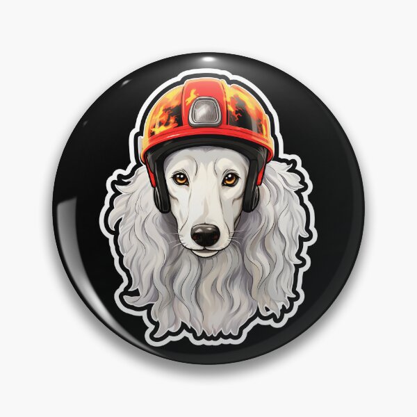 Item preview, Firefighter Russian Wolfhound Puppy designed and sold by CUTEDOGGIEZ.