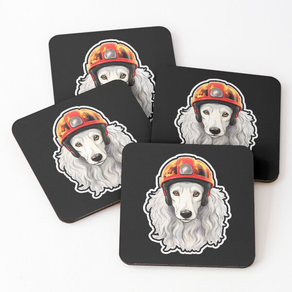 Item preview, Firefighter Russian Wolfhound Puppy designed and sold by CUTEDOGGIEZ.