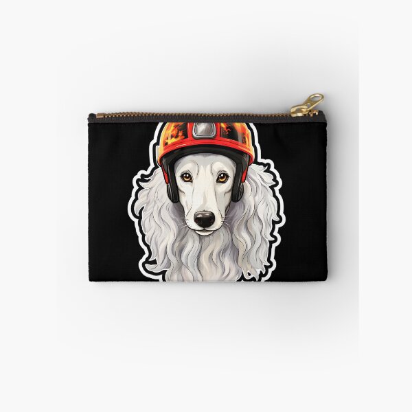 Item preview, Firefighter Russian Wolfhound Puppy designed and sold by CUTEDOGGIEZ.