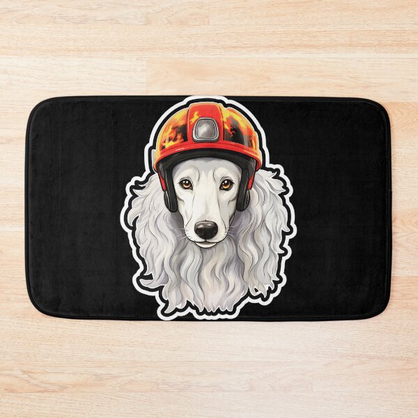 Item preview, Firefighter Russian Wolfhound Puppy designed and sold by CUTEDOGGIEZ.