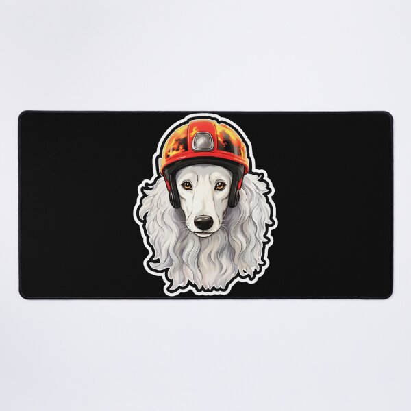 Item preview, Firefighter Russian Wolfhound Puppy designed and sold by CUTEDOGGIEZ.
