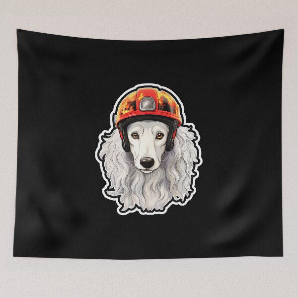 Item preview, Firefighter Russian Wolfhound Puppy designed and sold by CUTEDOGGIEZ.