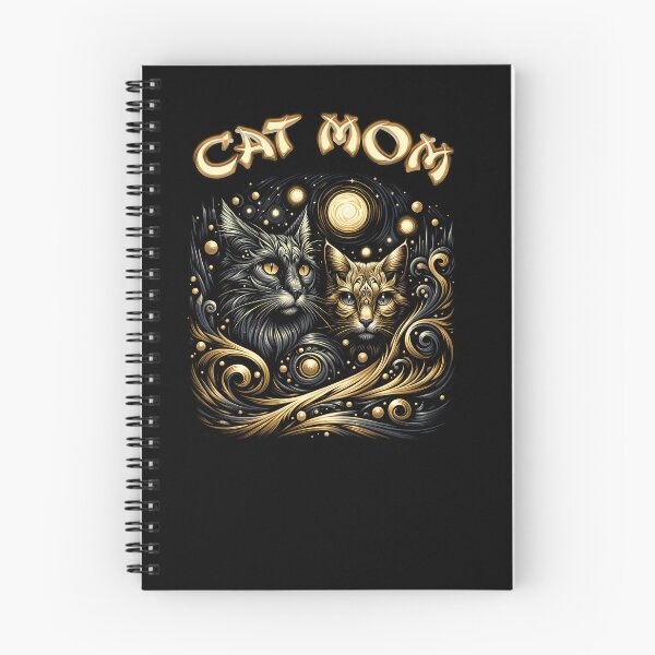 Item preview, "Starry Night Cats - Cat Mom" Artistic Design designed and sold by Myth Whisperers.