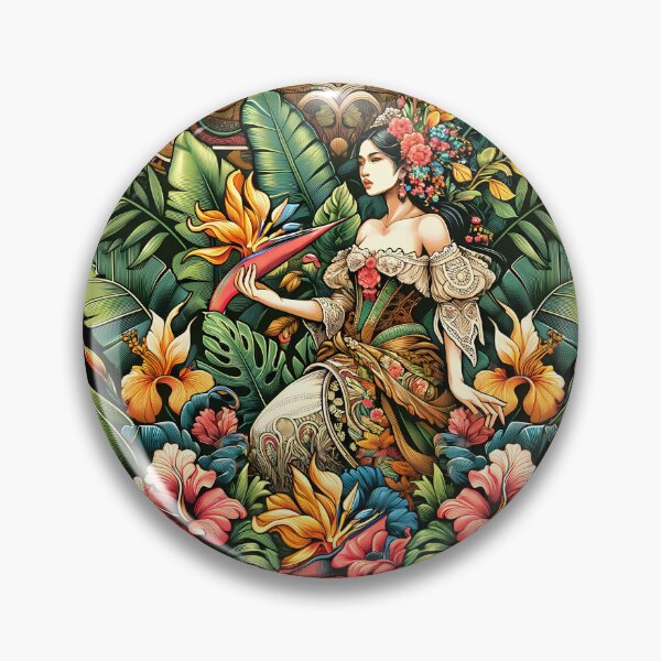 Artikelvorschau, Pinay Wise „Filipina in Blumen M4“ | Philippinen | Philippinisch | Pinoy | Pinay | Tagalog | Retro entworfen und verkauft von PinayWise.
