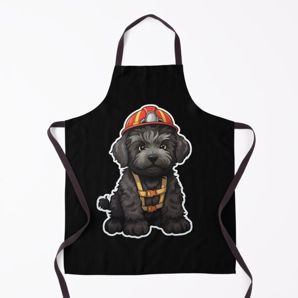 Item preview, Firefighter Bouvier Puppy designed and sold by CUTEDOGGIEZ.