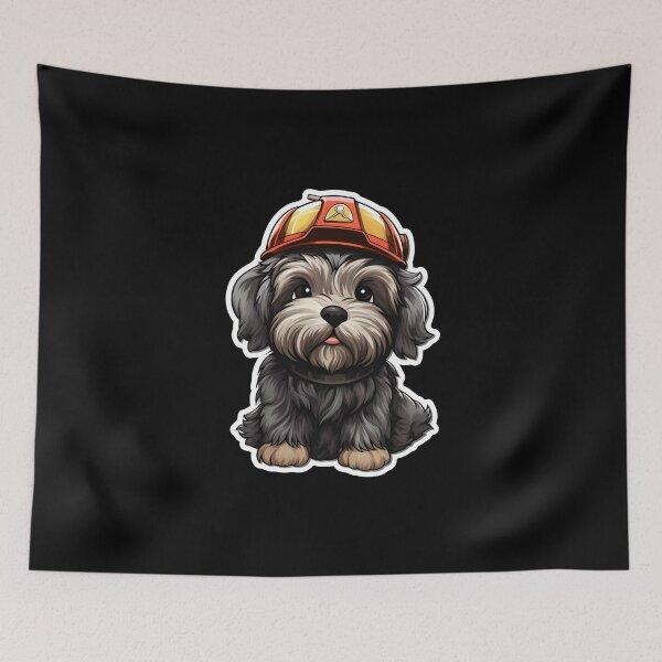 Item preview, Firefighter Briard designed and sold by CUTEDOGGIEZ.