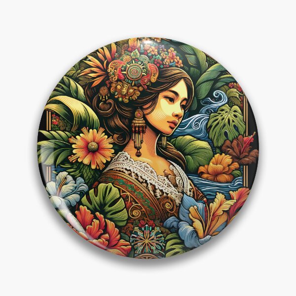 Artikelvorschau, Pinay Wist „Filipina in Blumen M3“ | Philippinen | Philippinisch | Pinoy | Pinay | Tagalog | Retro entworfen und verkauft von PinayWise.