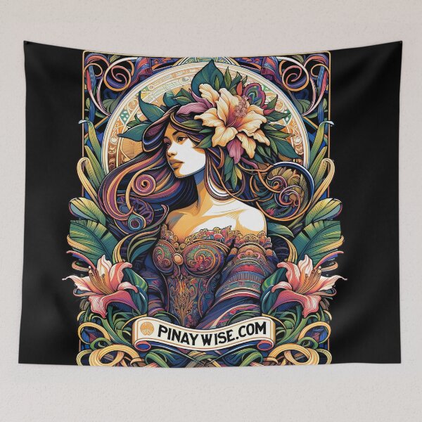 Artikelvorschau, Pinay Wise „Filipina in Blumen M2“ | Philippinen | Philippinisch | Pinoy | Pinay | Tagalog | Retro entworfen und verkauft von PinayWise.