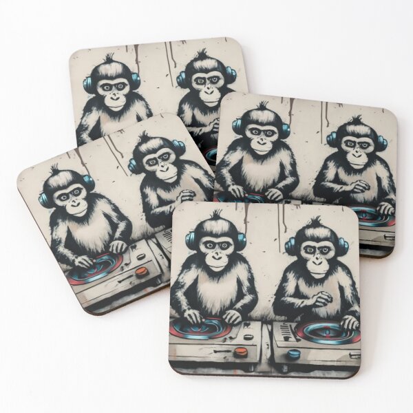 Item preview, Dj Monkey Stencil Graffiti designed and sold by Bomax121.