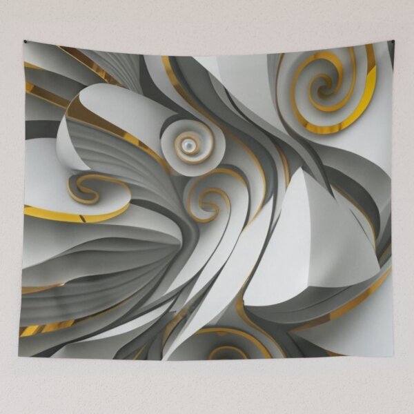 Item preview, a bright white wall, resembling a perfectly smooth sheet of A4 paper. Space painting, photo, 3D rendering, illustration logo image artwork white waves designed and sold by gulka8.