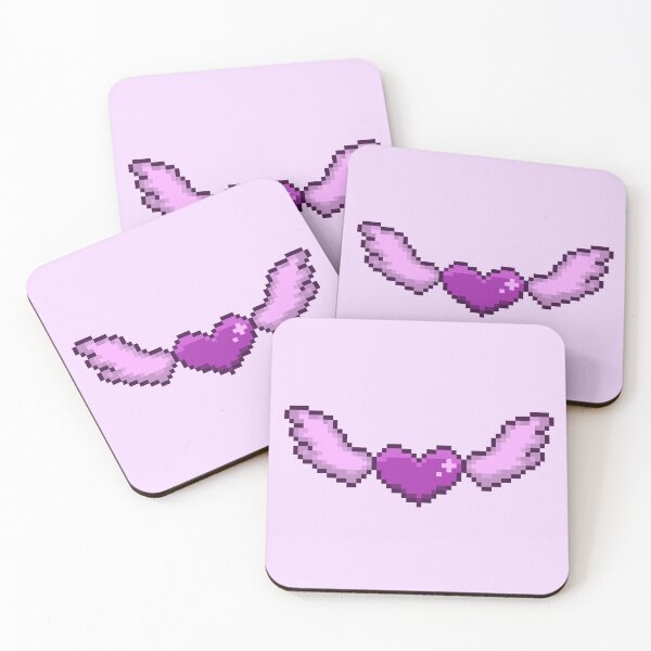 Item preview, pixel purple heart with wings designed and sold by ceyin.