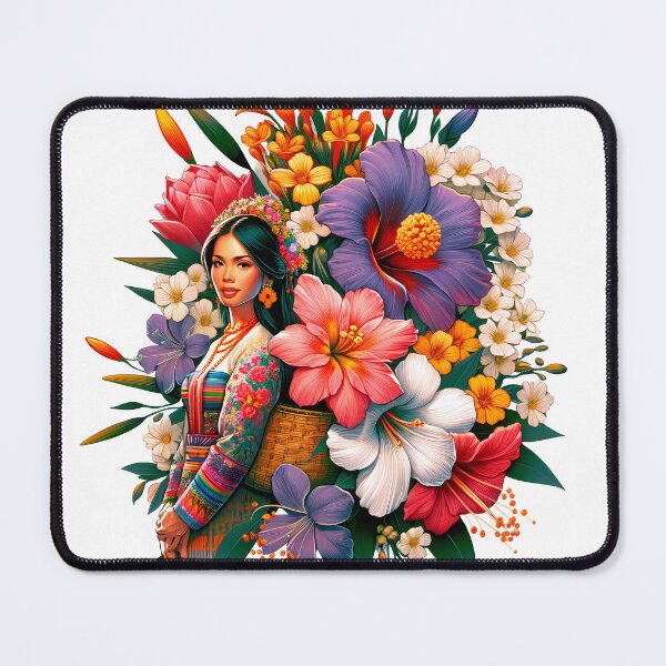 Item preview, Pinay Wise "Filipina in Flowers F3" | Philippines | Filipino | Pinoy | Pinay | Tagalog | Retro designed and sold by PinayWise.