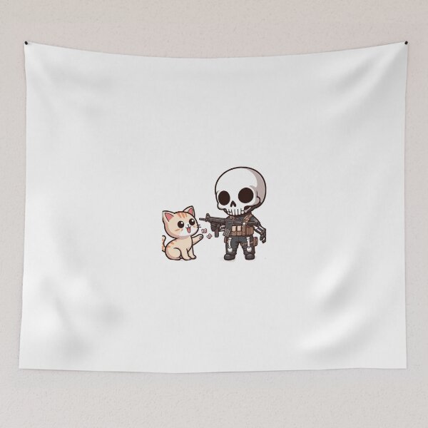 Item preview, Cute skeleton with orange kitty designed and sold by Wxjtecki.