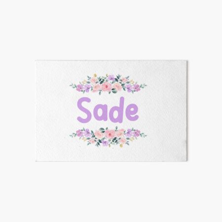 Artikel-Vorschau von Lila Blumen-Sade-Namensschild, designt und verkauft von NormadWorld.