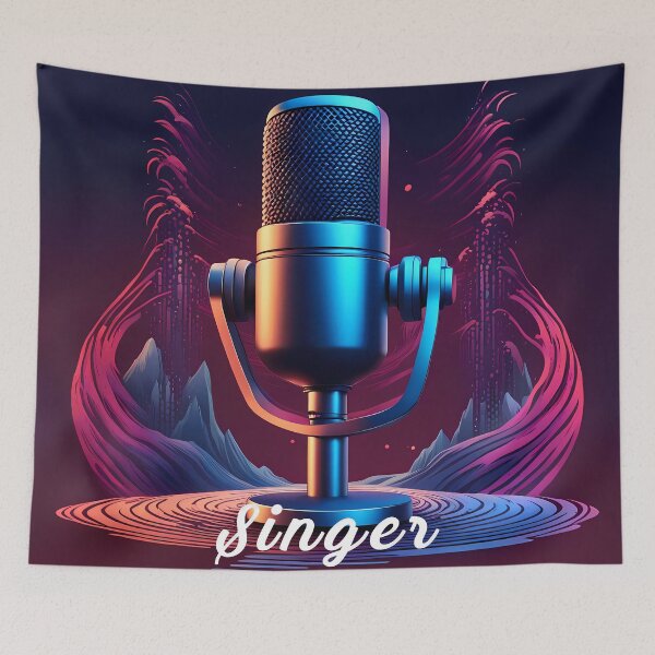 Item preview, Microphone large design Singer lettering designed and sold by Salimgor Hangaround Music.