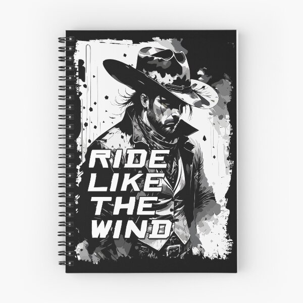 Item preview, Ride Like The Wind Rugged VIntage Wild West Cowboy Quote Illustration designed and sold by Naumovski.