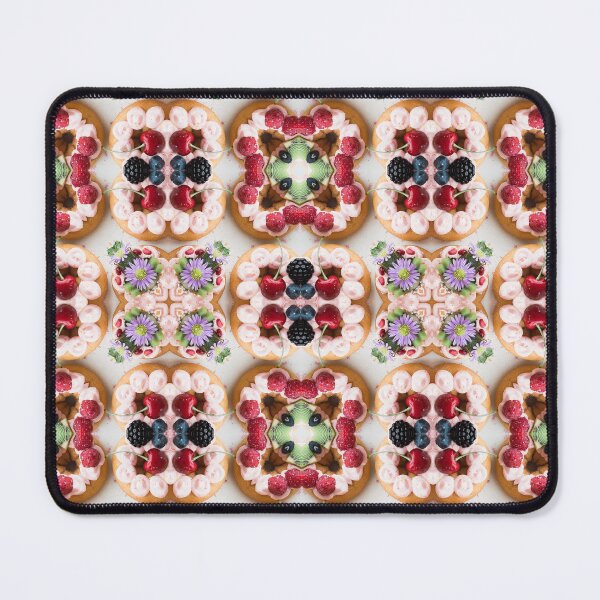 Item preview, Fruit and flower decorated whipped cream cakes abstract pattern designed and sold by Lady-Frost.