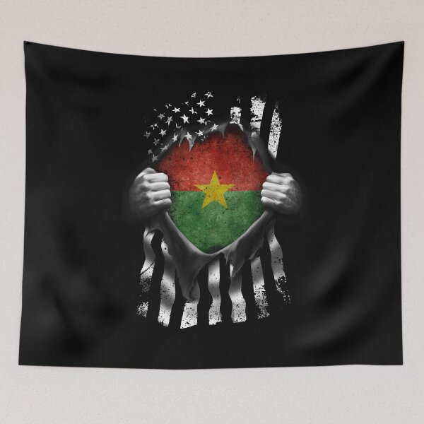 Item preview, Burkinabe American Flag USA Burkina Faso designed and sold by nikolayjs.