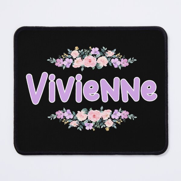 Item preview, Purple Flower Vivienne Name Label (Black) designed and sold by NormadWorld.